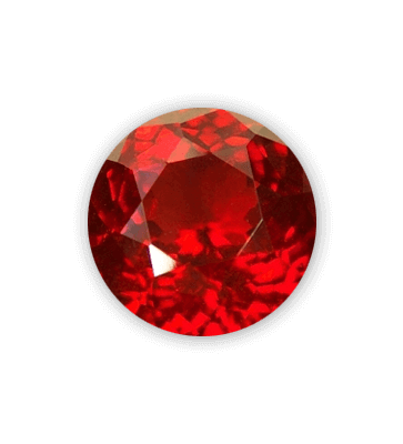 red gemstone