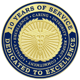 healthcare years of service coins